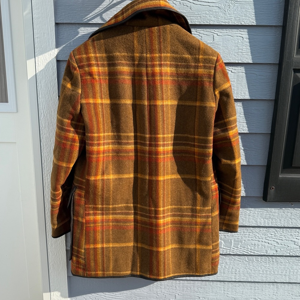Pendleton BarnCar Coat‎ Wool Jacket Quilted Lining, Brn Plaid Vtg Grandpacore LG - Picture 3 of 15